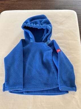 Widgeon Royal Blue Fleece Hooded Nantucket Wrap-Close Outerwear Jacket